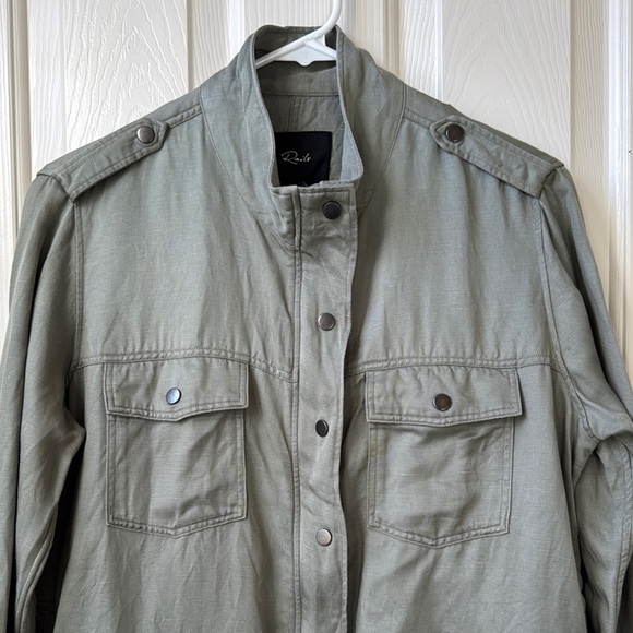 ASO Rails Collin’s Utility Sage Green Jacket Lyocell-Linen Blend Small - Picture 5 of 14